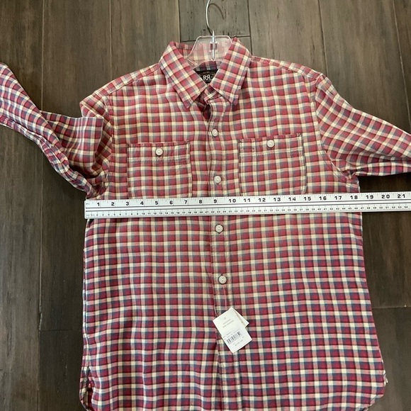 RRL Ladies Multicolor Plaid Long Sleeve Flannel Button Up Shirt Size 1/XS - Picture 7 of 8